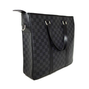 Louis Vuitton Tote Black Bag Damier Graphite Tadao